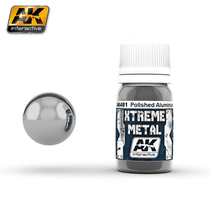 Pintura AK Interactive AK481 Xtreme Metal Color Aluminio Poli 30 ml