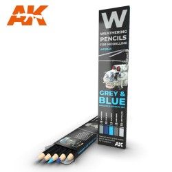 AK10043 Set de lápices de acuarela gris y azul