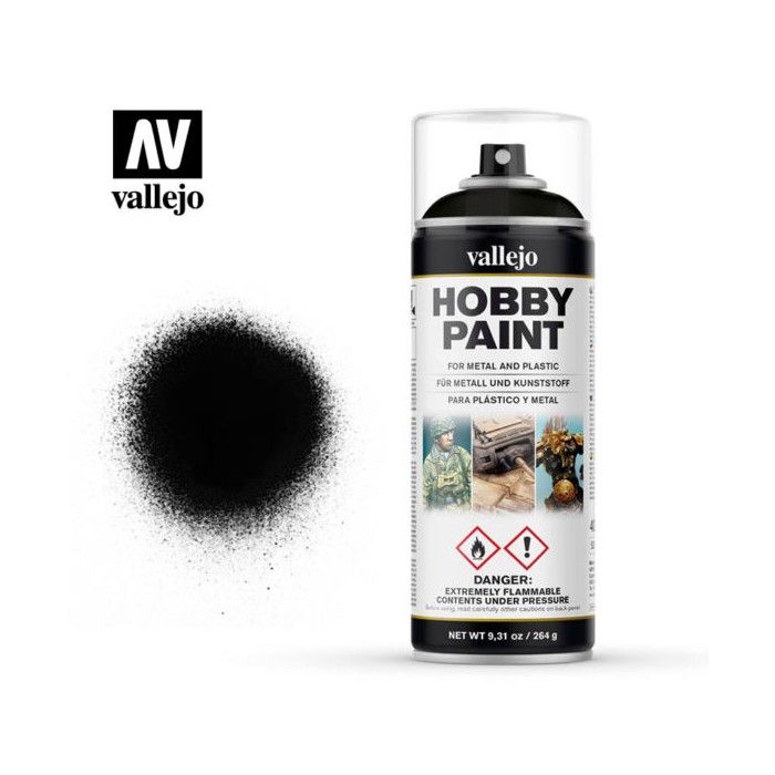 Imprimación negra en spray Vallejo 400 ml