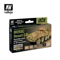 MERDC Desert Colors set - Colores acrílicos de camuflaje para vehículos del ejército de EE.UU.