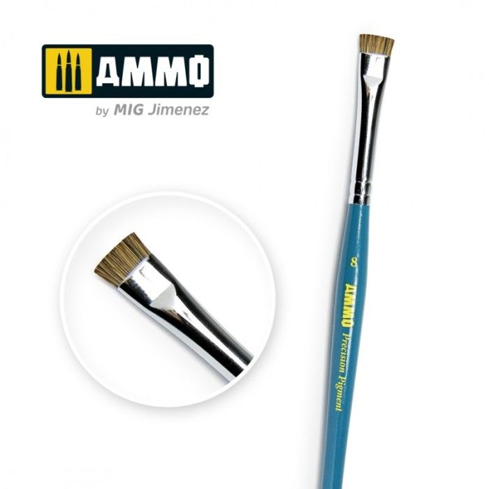 Pincel pigmentador de precisión AMMO, tamaño 8