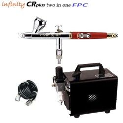 Infinity CR Plus FPC Two in One V2 Airbrush Paquete (0.2/0.4mm) + Compresor RM 2600