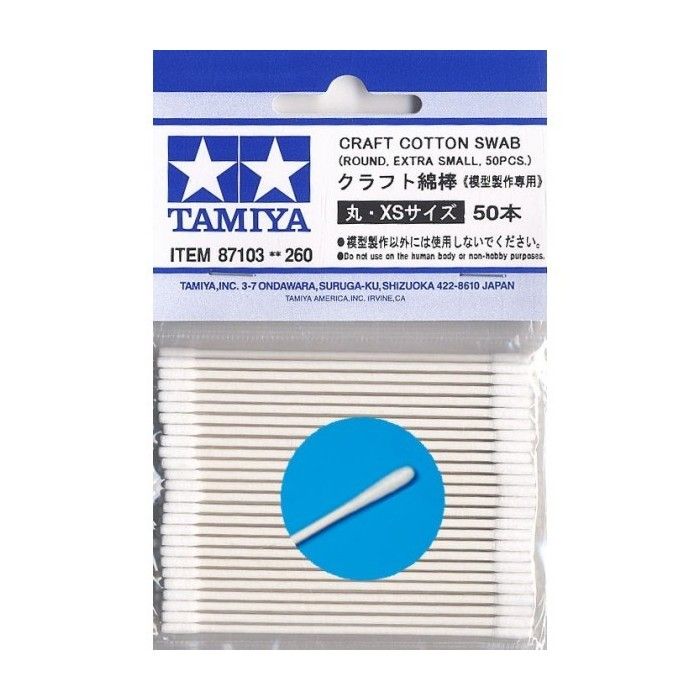 Bastoncillos de algodón redondos Tamiya XS