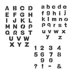 Plantilla de letras y números 3,5 cm